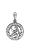 Virgo Charm in silver
